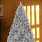 7.5 ft Full Bodied Metallic Silver Tinsel Christmas Tree with Metal Stand